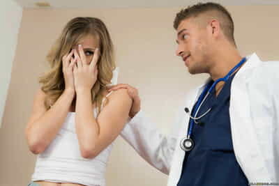 Amateur white doll Jillian Janson takes it up the waste from her doctor