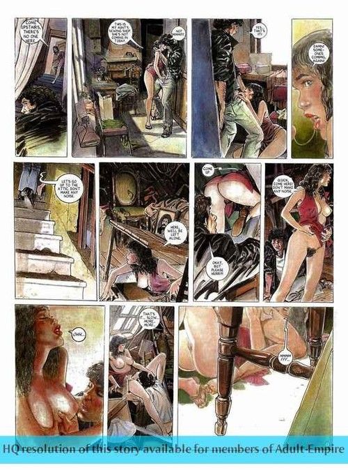 Hot mature comics with sexy babe sucking dick